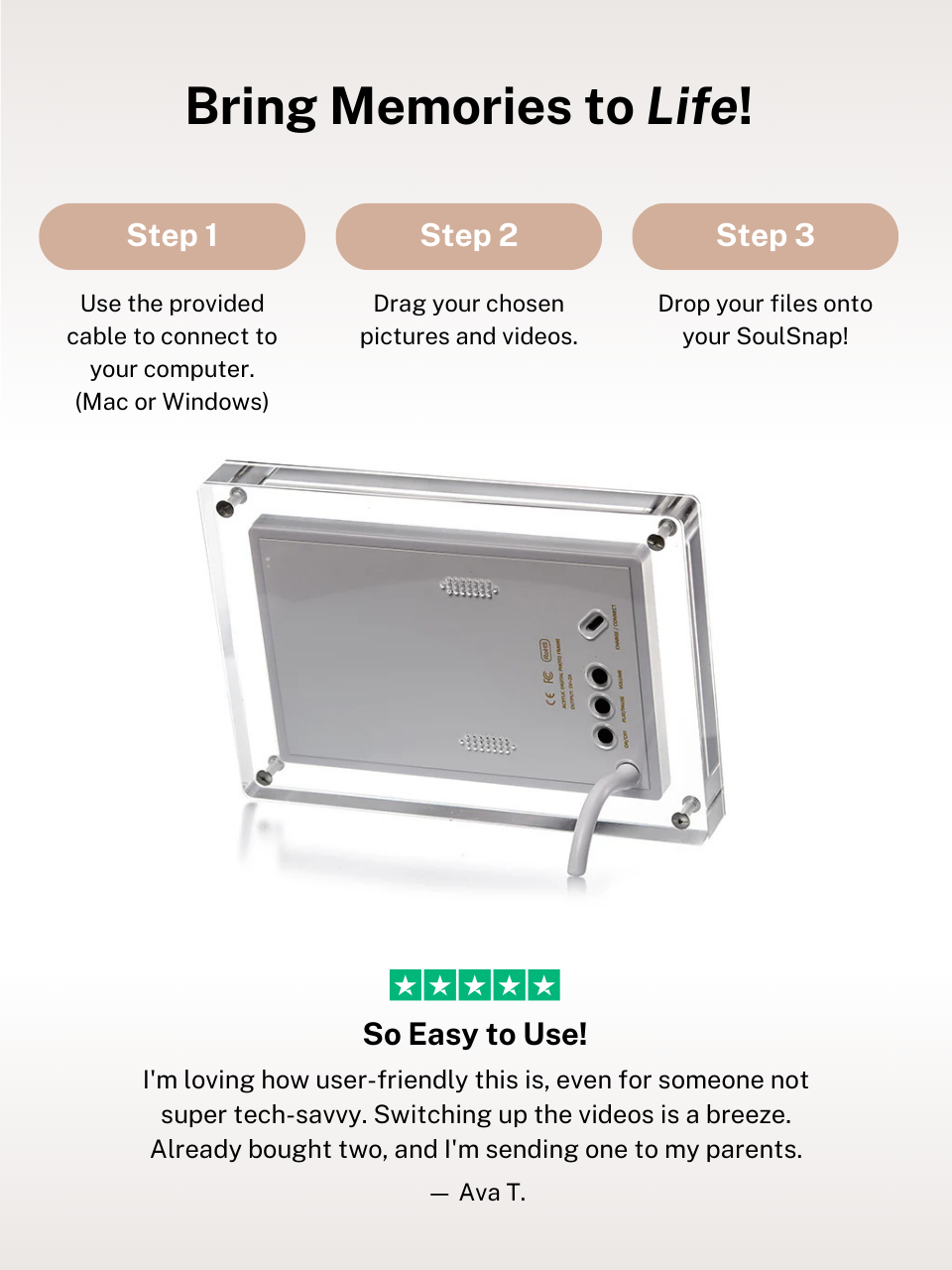 SoulSnap Live UltraSound Frame™